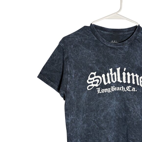 Sublime Band Tee Acid Wash Oversized Distressed Black Size S NWOT - Picture 2 of 4